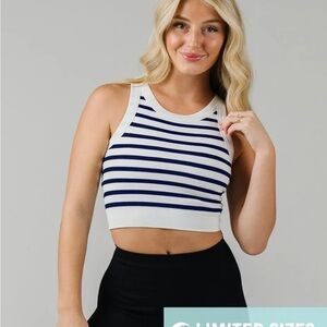 Zyia Navy Stripe Claudia Bra